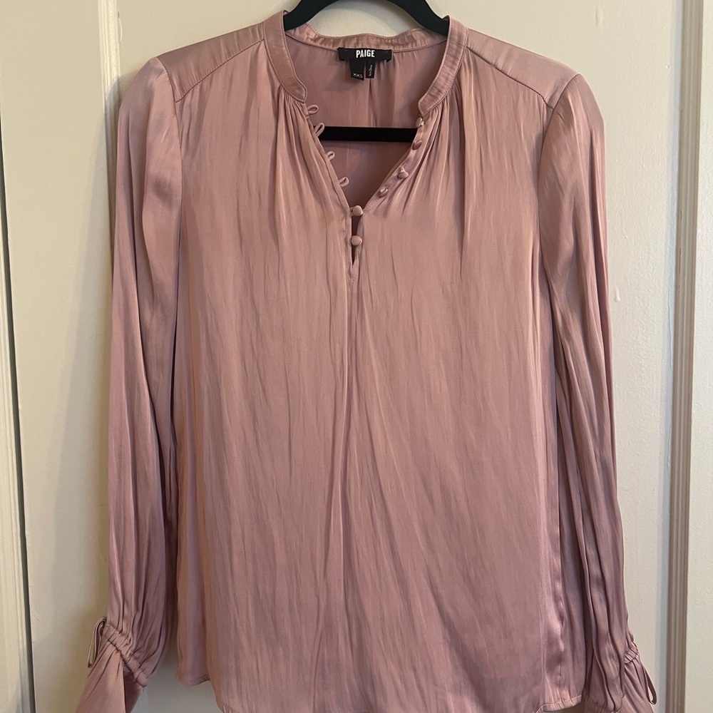 PAIGE Women's Blush Long Sleeve Blouse